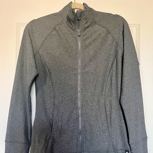 New with Tags X by Gottex Gray Track Jacket with Peplum Silhouette (NWT)